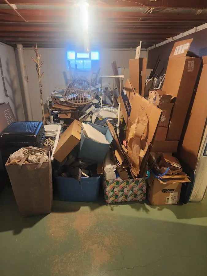 Roll-off dumpster container at job site for 6 Yard Dumpster Rental in Lockhart